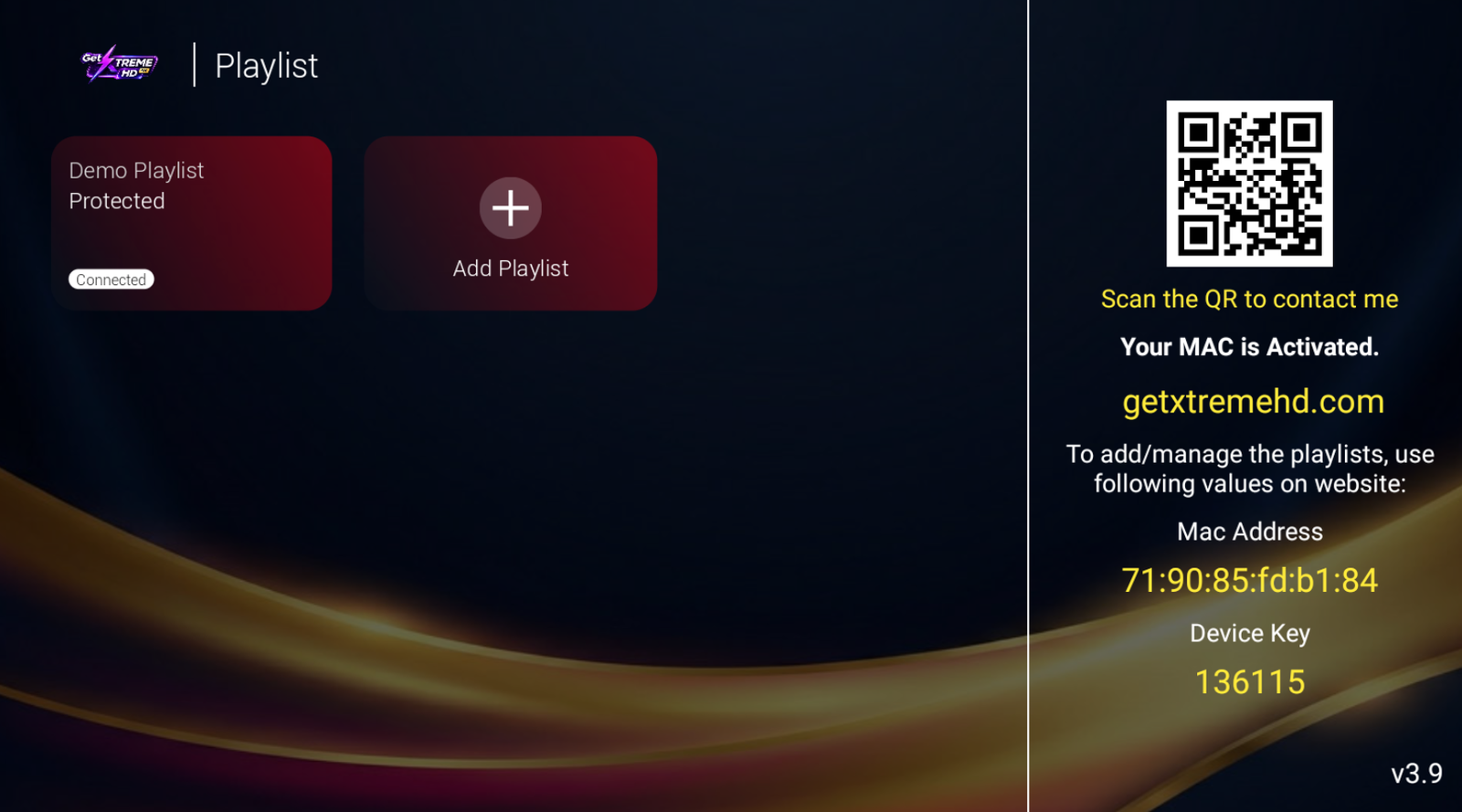 GetXtremeHD app home screen