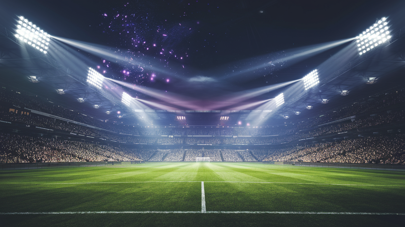 Live premium sports on TV screen